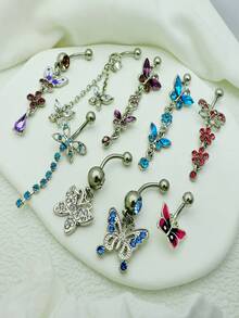 1pc Exquisite Fashionable Butterfly Navel Ring For Women, Suitable For Holiday Gift Giving And Promotional Events - Style1 - View 2