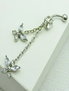 1pc Exquisite Fashionable Butterfly Navel Ring For Women, Suitable For Holiday Gift Giving And Promotional Events - Style1 - View 4