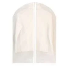 1pc Transparent Dustproof Garment Bag With Hanger Hook, For Suit, Coat, Clothes Storage, Wardrobe - White - View 1