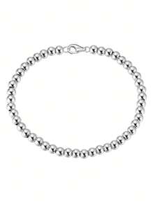 ORSA JEWELS 1 PC Genuine 925 Sterling Silver Beads Chain Bracelet Women Hand Chain Gorgeous Woman Girl Jewelry Gift For Birthday Party Anniversary Day - Silver - View 2