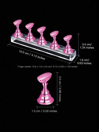 XIYANG TRADE Nail Stand For Press On Nails Display, Magnetic Fake Nails Holder For Painting Nails Practices, Beginner Acrylic Nail Art Kit Accessories, Nail Salon Equipment And Decor,Nail Supplies,Nail Tools,Nail Art Tools,Back To School,Nails,Nail Tools For Press On Nails