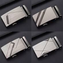 1 件男士自動扣皮帶扣,高端皮帶扣,皮帶針扣配件 - 銀色 - 查看 1