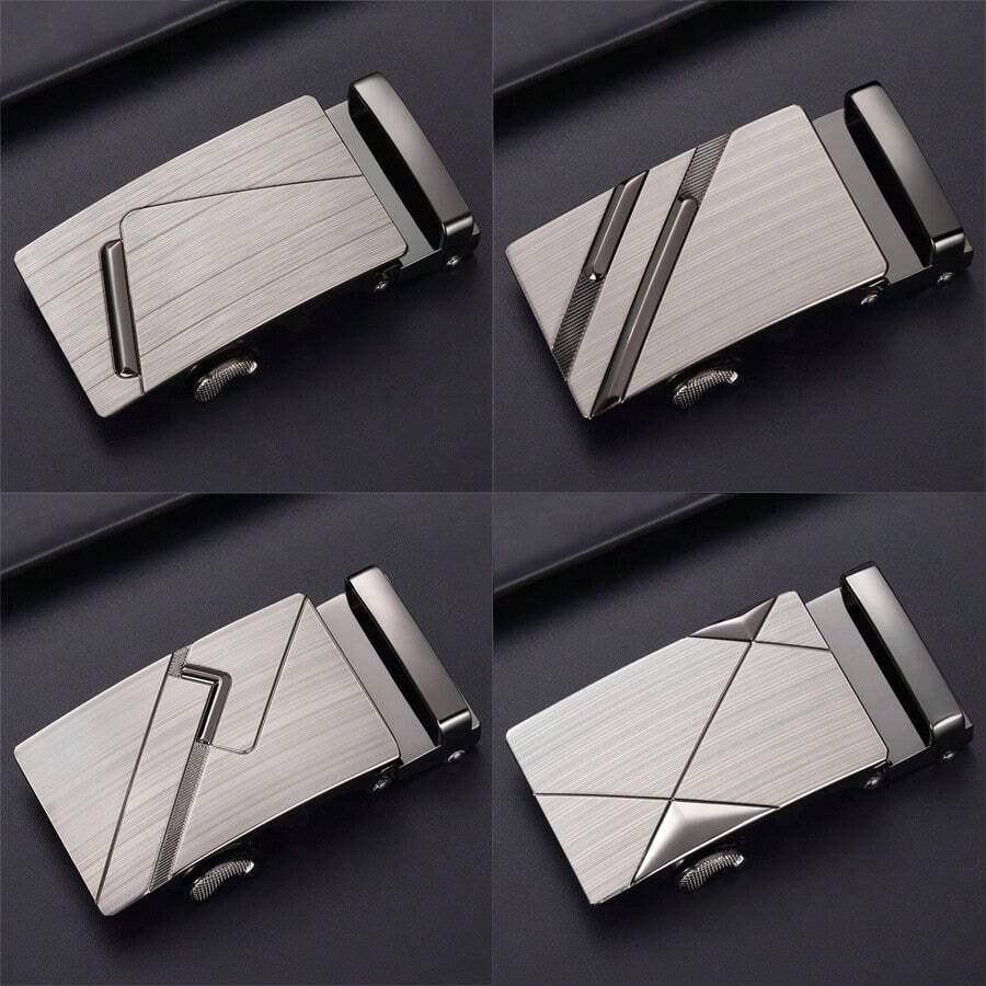 1 件男士自動扣皮帶扣,高端皮帶扣,皮帶針扣配件 - 銀色 - 查看 1