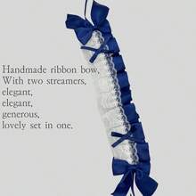 1pc Women's Navy Blue Bowknot Hairband For Dress Up, Lolita, Baroque, Sweet Styles, Suitable For Daily Use, Cosplay And Going Out, All-Match Headband - Navy Blue - View 5