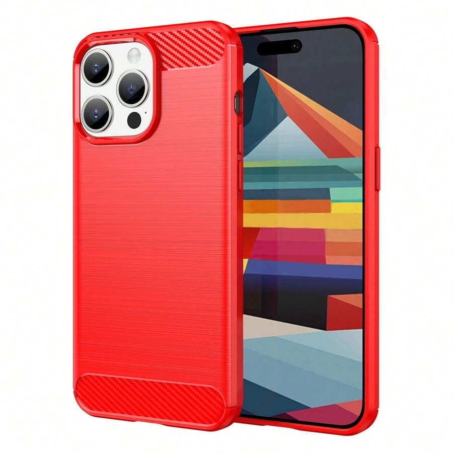 New Mobile Phone Case For Realme 6 Pro/Realme 6/Realme 6S TPU Soft Rubber Shell Phone Case - Brushed Texture, Press Button Sensitive, All-Inclusive Edge Higher - Red - View 1