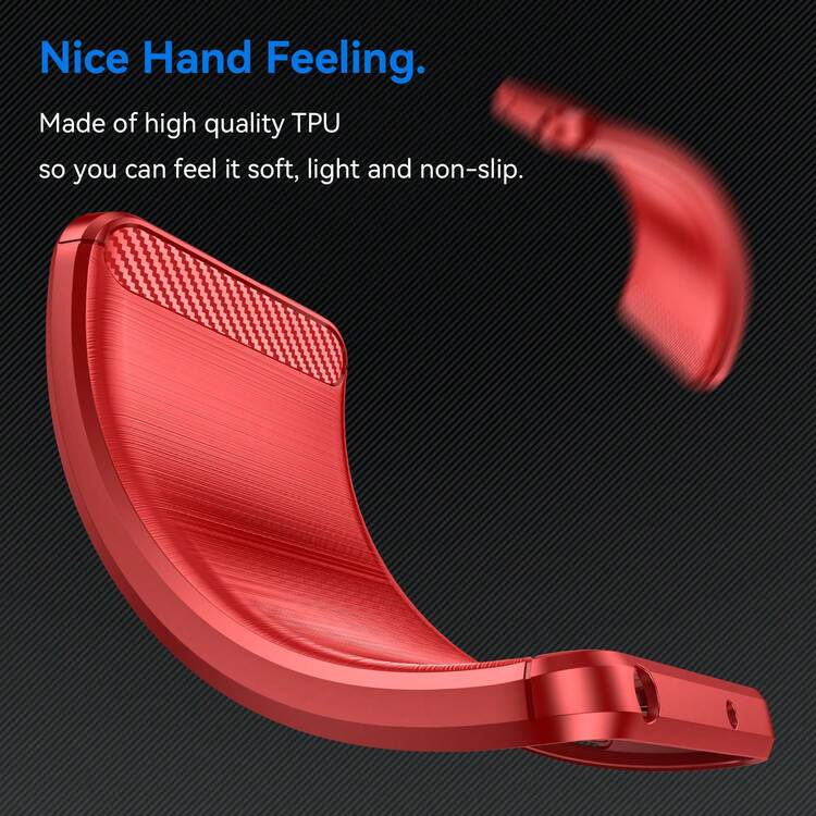 New Mobile Phone Case For Realme 10 Pro+/Realme 10 Pro/Realme 10S 5G/Realme 10T/Realme 10 5G TPU Soft Rubber Shell Phone Case - Brushed Texture, Press Button Sensitive, All-Inclusive Edge Higher - Red - View 4
