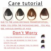 深棕色合成假髮,帶頭帶、空氣瀏海,短直髮型,日常穿著適合宴會和派對 - 棕色 - 查看 4