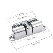 1個鋁合金門紮,無需鑽孔門套,臥室浴室門挡 - 銀色 - 查看 2