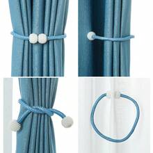 SHOULI 2 件裝磁性珍珠球窗簾繫帶,用於固定窗簾,簡約優雅的家居裝飾 - 粉色 - 查看 6