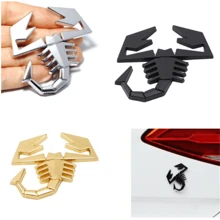 Silver 3d Metal Car Stickers, Abbas Scorpion Design, For Car Hood, Car Body, Car Tail Decoration