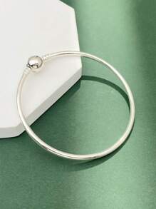 Newsoul 1入組簡約 S925 純銀原子手鍊精美珠寶華麗約會禮物女士16 厘米 17 厘米 18 厘米 19 厘米 20 厘米 21 厘米 22 厘米 - 銀色 - 查看 1