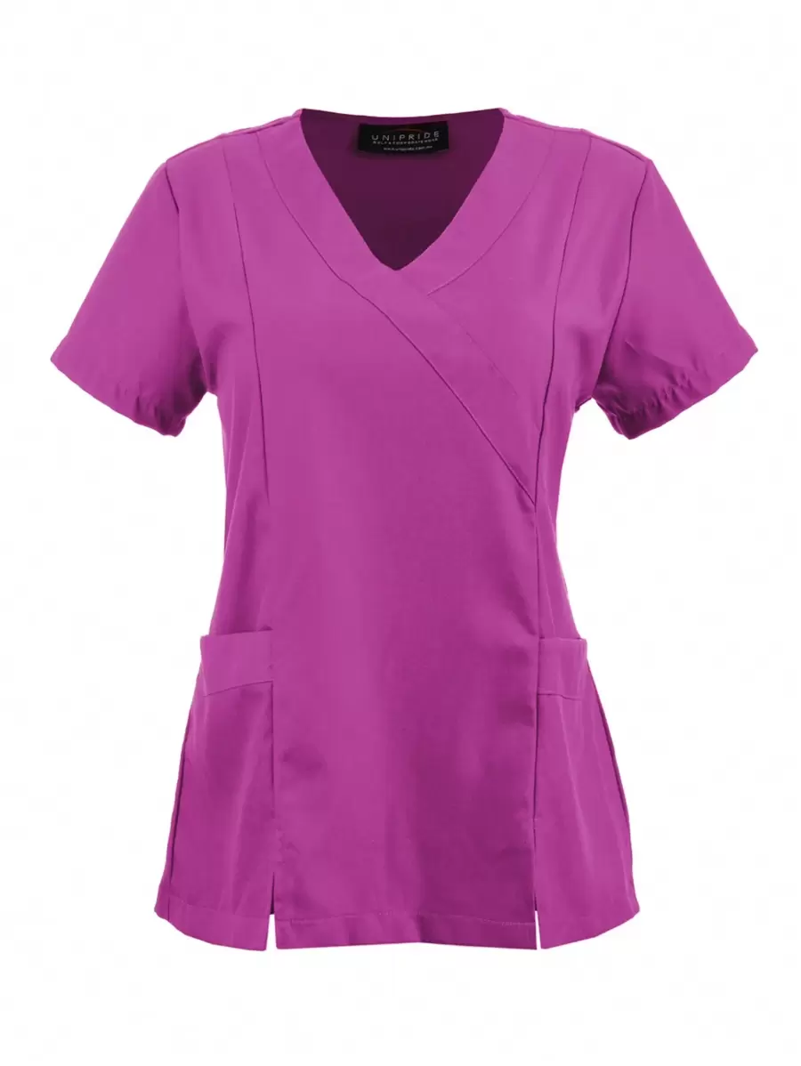 U4U Uniforms Filipino Lady Crossed V Neck With Elastic Back