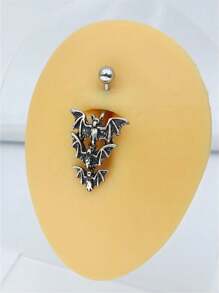 1 件不銹鋼棒燒黑色復古時尚肚臍環,禮物 - 黑色 - 查看 10