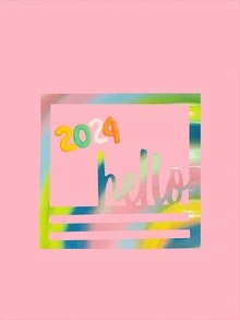 你好英文字母賀卡裝飾模具剪貼簿手工藝品 1 件 - 銀色 - 查看 3