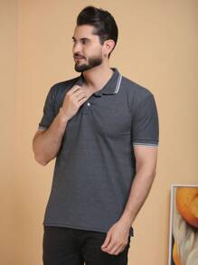 Men Polo Shirts - 深灰色 - 查看 3