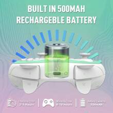 Bộ điều khiển Switch Pro tương thích với Switch/Switch Lite/Switch OLED, Bộ điều khiển Switch không dây cho PC/Android/IOS, Hỗ trợ Turbo/Rung kép/Chống trượt tiện dụng/Đánh thức bằng một phím/Chức năng Macro - màu xanh lá - Xem 7