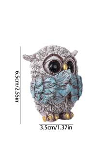 3 món đồ trang trí tượng cú sáng tạo "Không nhìn thấy điều ác, không nghe thấy điều ác, không nói điều ác" Quà tặng tốt nhất - Xám - Xem 2