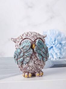 3 món đồ trang trí tượng cú sáng tạo "Không nhìn thấy điều ác, không nghe thấy điều ác, không nói điều ác" Quà tặng tốt nhất - Xám - Xem 6