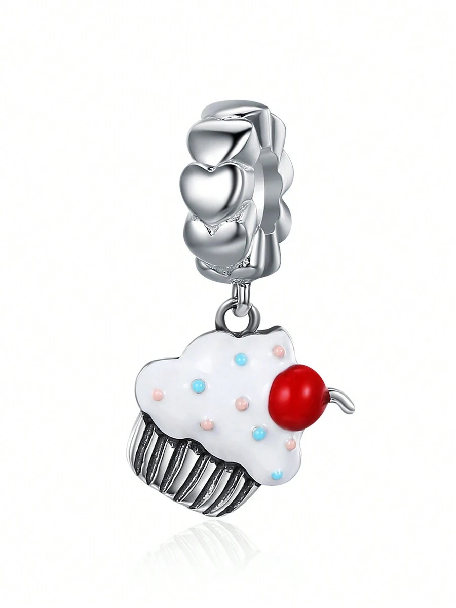 ESBERRY 1 chiếc Bánh Bạc Sáng Tạo Tự Làm Mặt Dây Chuyền Cho Nữ Để Tự Làm Đồ Trang Sức