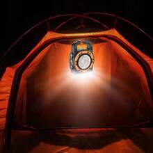 Solar Rechargeable Led Flashlight With Cob, Waterproof Portable Lamp With Output Function, Can Be Used As Power Bank, Suitable For Camping, Hiking, Fishing, Climbing, Emergency Lighting, Daily Maintenance - Yellow - View 4