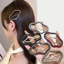 5 件水钻云朵 BB 夹优雅发夹，女性侧刘海夹头饰，后脑勺发夹，碎发分类工具 - 5pcs彩色 - 查看 1