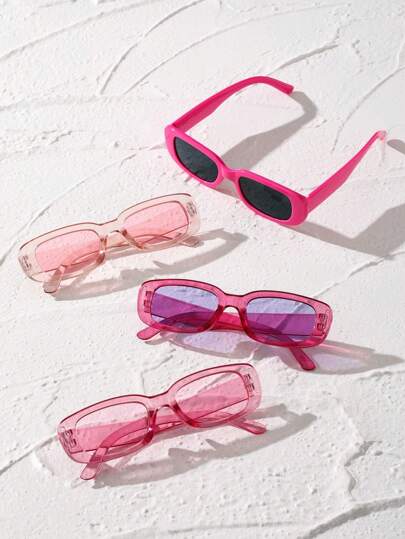 4 chiếc kính vuông thời trang cổ điển, thời trang dành cho thanh thiếu niên và người lớn trẻ tuổi