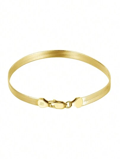 ORSA JEWELS 1pc Fashionable Minimalist Silver Bracelet For Women For Daily Decoration