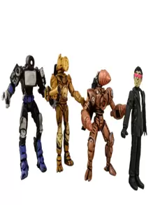 SKIBIDI TOILET MAQUETA 4 PIEZAS TITAN TALADRO, TITAN RELOJ SKIBIDI JEFE Y TITAN ROBOT - Multicolor - Ver 2