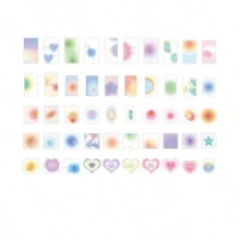 Diy手帳用品套裝,復古輕質紙張剪紙膠紙用於製作背景和場景 - 杏色 - 查看 9