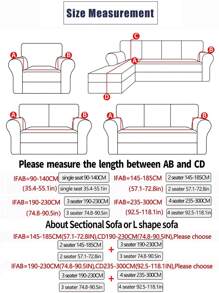 1pc Solid Waterproof Stretchy Sofa Slipcover - Green - View 8