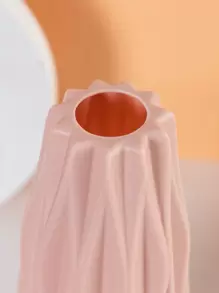 1PC Artificial Flowers Plastic Vase For Wedding Room Home Hotel Party Event Valentine's Day New Years Home Decor Room Decor Flower Vase Glass Vase - Pink - View 4