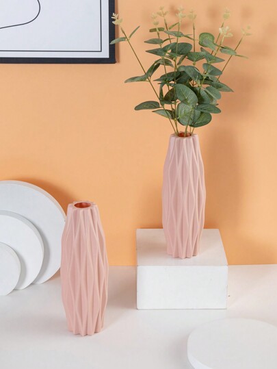 1PC Artificial Flowers Plastic Vase Wedding Room Home Hotel Event Flower Glass view 3