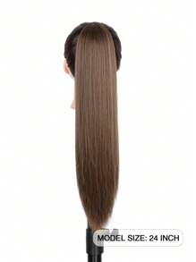 Volume Di Coda Di Cavallo A Clip Con Morsetto Di Tenuta, 61 Cm Di Lunghezza, Piega Diritta, Estensioni Chiare Di Coda Di Cavallo Per Le Donne, Estensioni Di Capelli Sintetici In Fibra Naturale Per L'uso Quotidiano Delle Donne