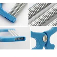 Hair Remover Spring Facial Hair Removal For Women Spring Facial Epilator Removes Hair On The Upper Lip Chin Cheeks & Sidebu - Blue - View 3