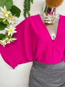 Women Tops - 玫紅色 - 查看 5