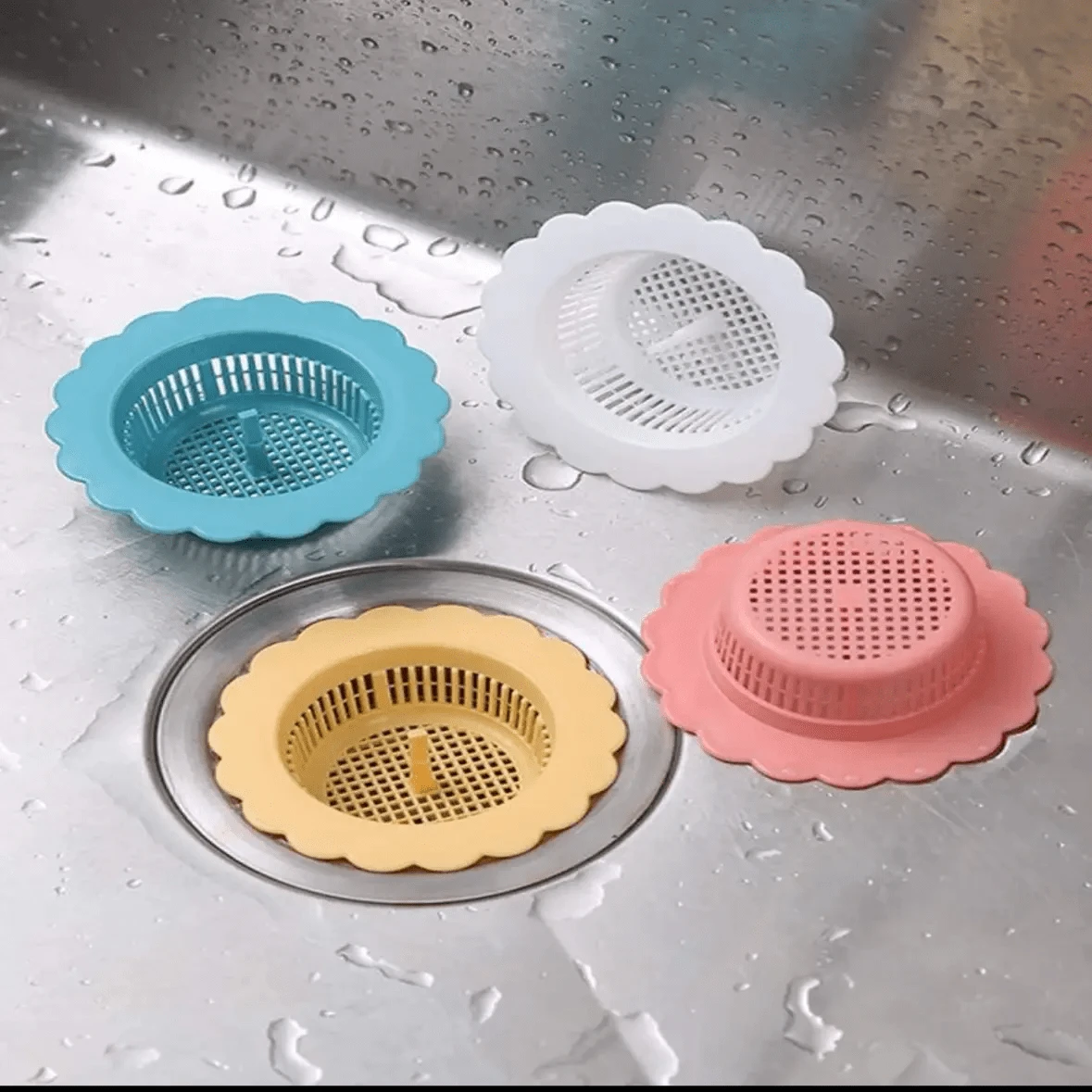 1 Pieza Filtro De Fregadero De Cocina De Plástico Aleatorio Para Prevenir El Obstrucción Con Forma De Flor - Color aleatorio - Ver 1