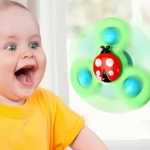 3入組吸盤旋轉玩具,卡通昆蟲造型蝴蝶、蜜蜂、瓢蟲,風車頂拼圖玩具,男女兒童生日禮物 - 彩色 - 查看 9