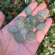 13pcs/Set Witches Runes Divination Natural Healing Stone For Meditation Mysticism Spirit Speak - Witch Stone Set - View 12