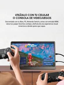 Akane Monitor Portátil Full HD de 15.6 Pulgadas para Laptop, Tablet y Celular, Compatible con todos los sistemas operativos y Consolas de Videojuegos, Pantalla Portable Ultraligera con Entradas USB-C y HDMI - Negro - Ver 5