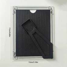 1 Pieza Portarretrato De Vidrio Cristalino Con Soporte, Marco Simple Para Fotos, Pinturas Y Retratos - Dorado - Ver 7