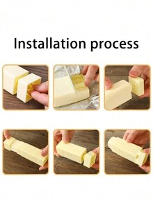 1 Pieza Soporte Para Esparcir Mantequilla Con Diseño Extensible Y Retráctil Para Hornear Y Almacenamiento - Amarillo - Ver 4