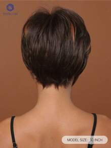 10 Inch Short Straight Wigs Hair Synthetic Heat Resistant Wigs For Women Ripe Refreshing Wigs For Daily Wear