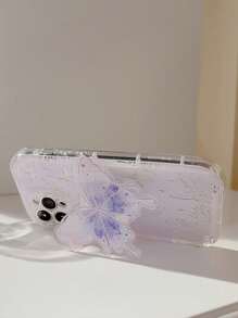 Pancoat 蝴蝶樣式手機殼帶支架 - 淡紫色 - 查看 2