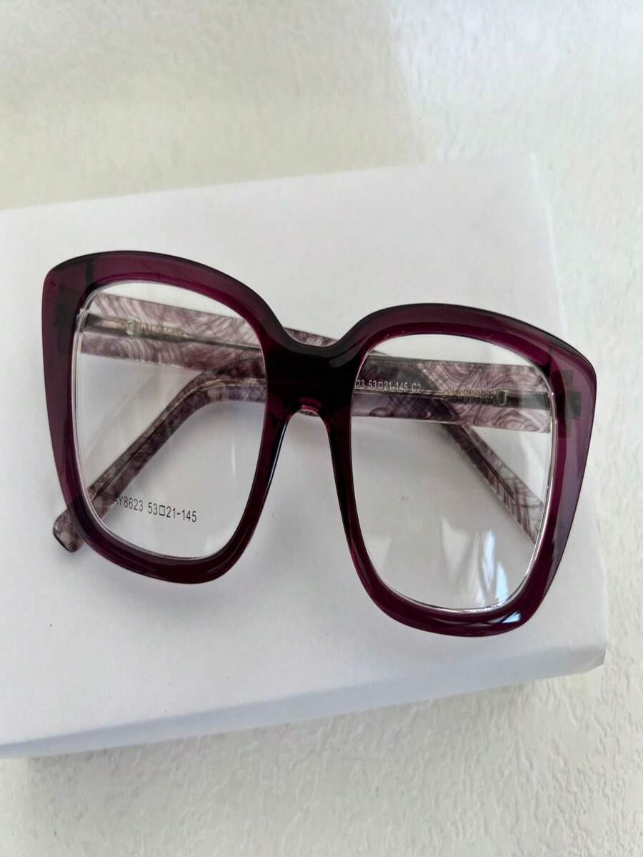 Women Eyeglasses - 酒紅色 - 查看 1