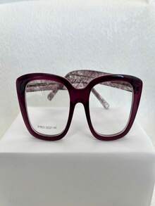 Women Eyeglasses - 酒紅色 - 查看 2