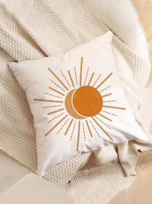 1pc Simple Design Printed Cushion Cover Without Pillow Inner, Modern Pillow Case For Home Decor