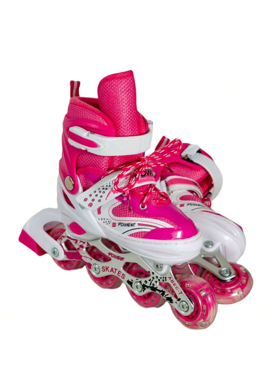 Patines En Línea  Ajustables Para Niños y Niñas - Rosa - Ver 1