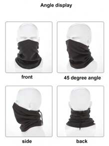 防紫外線保暖風阻頸套1入，冬季運動頭部裝備，適用於滑雪，騎自行車，騎馬，口罩 - 卡其色 - 查看 8