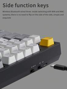 阿爵士 Ak35i V2 Max 搭配 Tft 彩色螢幕 Oem 標誌有線 Usb Rgb 2.4g 無線遊戲機械開關熱插拔鍵盤 - 灰色 - 查看 4