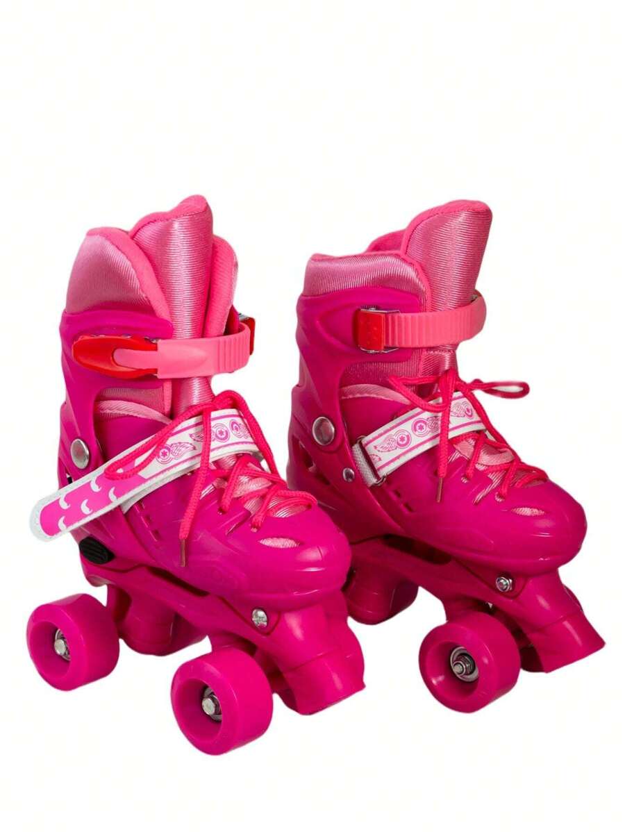 Adjustable 4-Wheel Skates For Boys And Girls - Pink - View 1